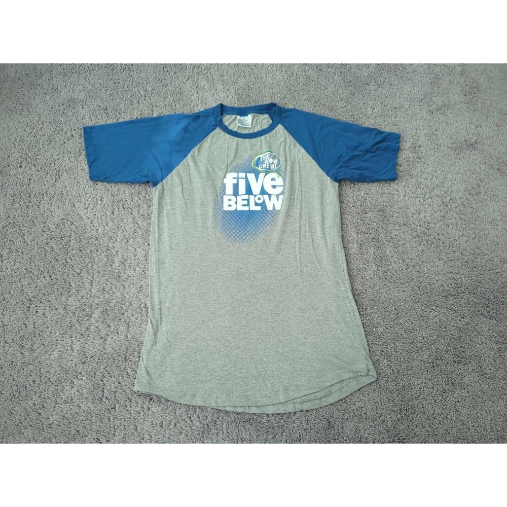 Five Below T Shirt Mens M "The Wow Crew! Let Go & Have Fun!" Employee Uniform
